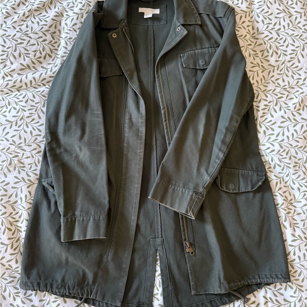 H&M Dark Green Utility Jacket for Women